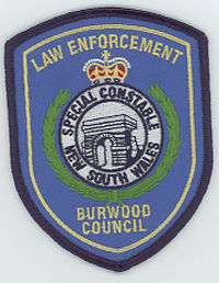 FOREIGN,AUSTRALIA,NEW SOUTH WALES SPECIAL CONSTABLE LAW ENFORCEMENT BURWOOD COUNCIL 1